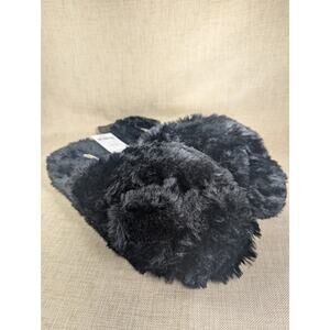 Plush House slippers Black Mix NWT